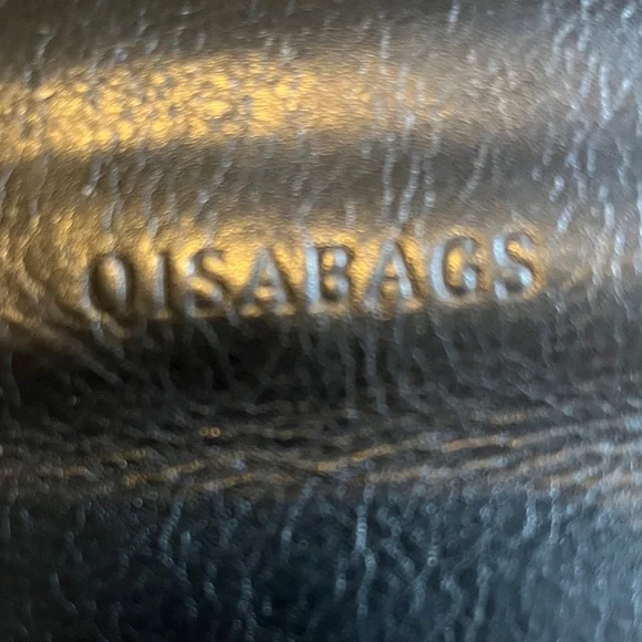 QISABAGS Black Leather Crossbody Satchel - Picture 4 of 7